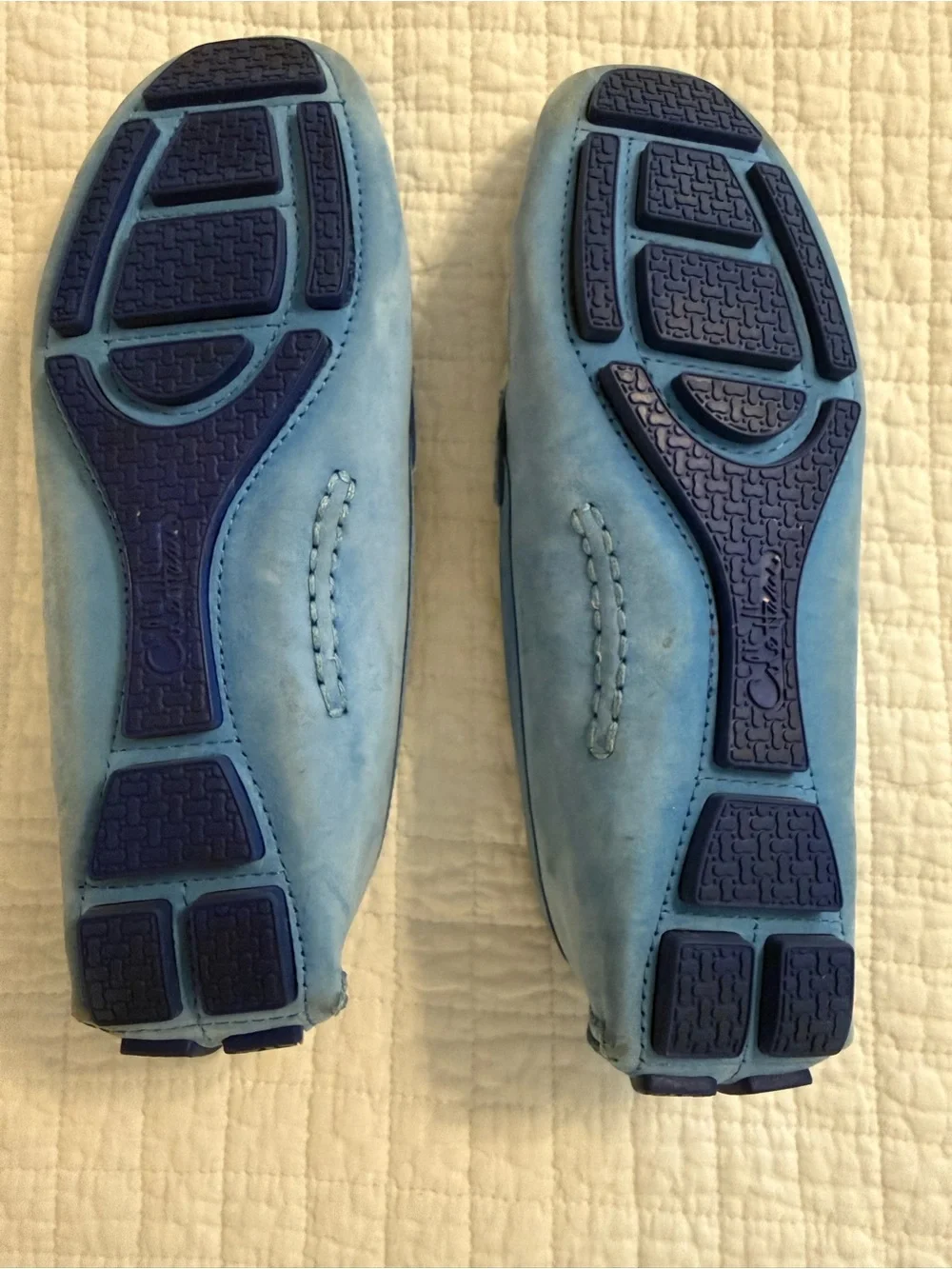 Cole Haan Women’s Sky Blue Leather Penny Loafers Driving Moccasins 8.5